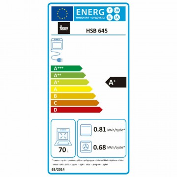 Teka HSB 645 Φούρνος άνω Πάγκου 70lt χωρίς Εστίες Π59.5εκ. Inox